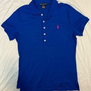 Ralph Lauren Sport Blue Polo Shirt slim fit